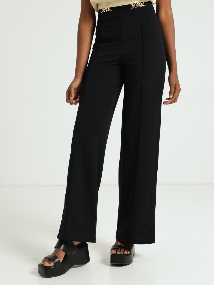 Chain Detail High Waist Pants main image 0