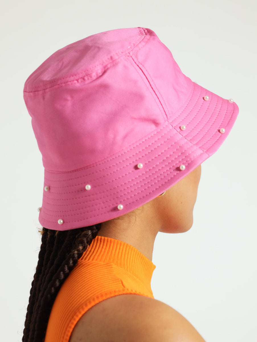 Twill Pearl Trim Bucket Hat LEGiT
