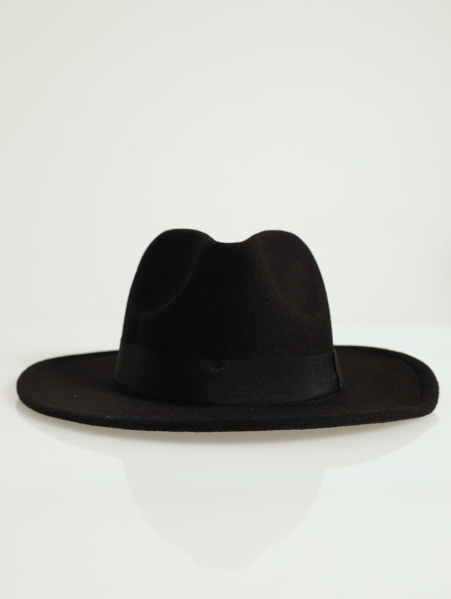Felt Fedora Hat Black LEGiT