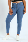 Regular Rise Push-Up Skinny Jean - Stonewash