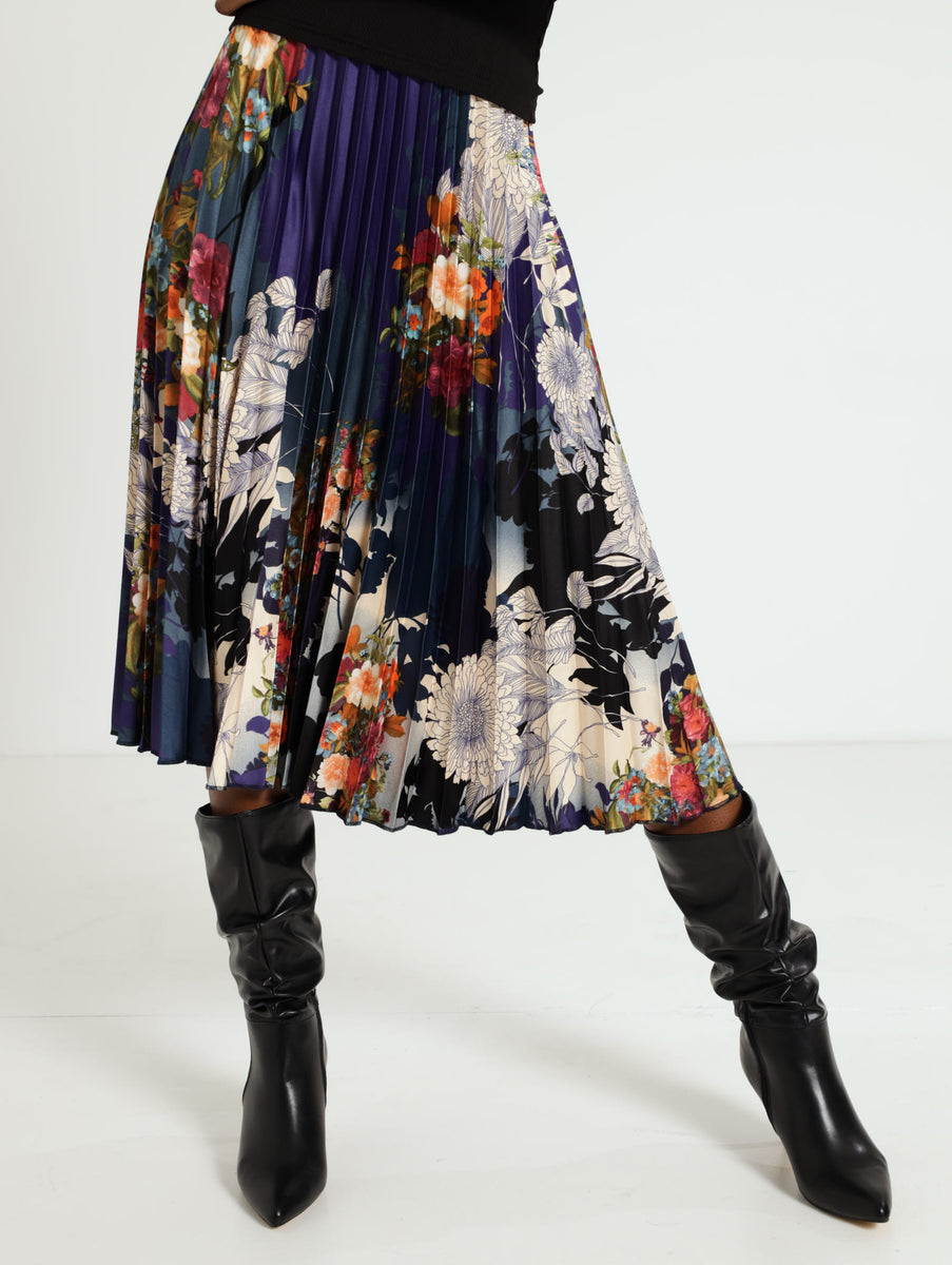 Elegant Floral Pleated Skirt Set main image 1