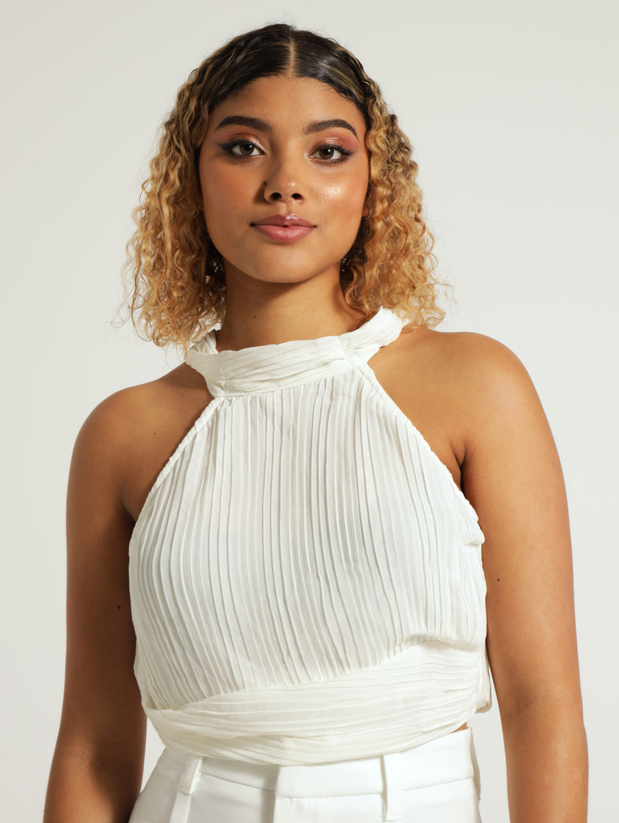 Chiffon Banded Halter Top LEGiT