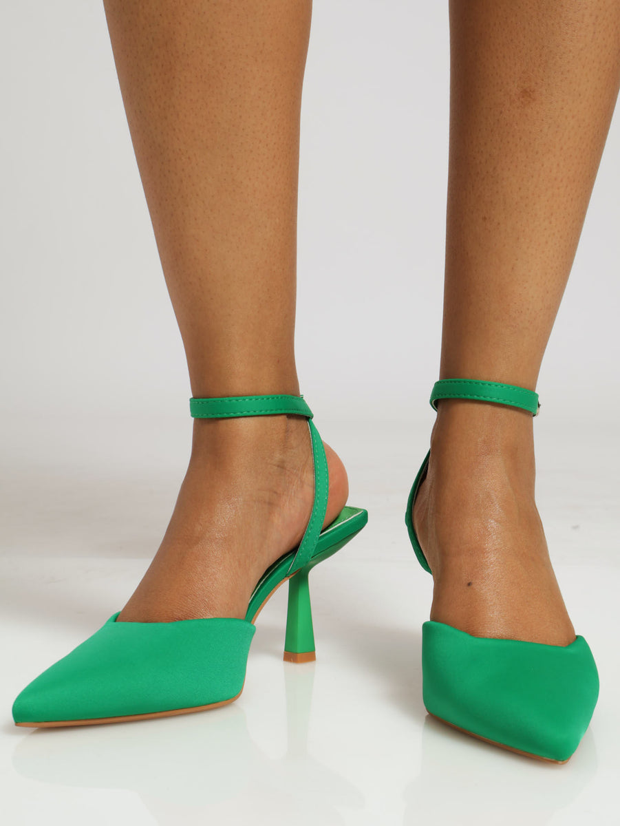 pine green heels