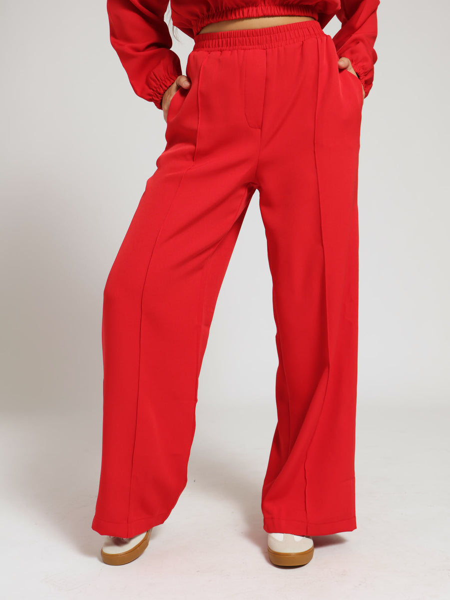 Barbi Wide leg Pants Red LEGiT