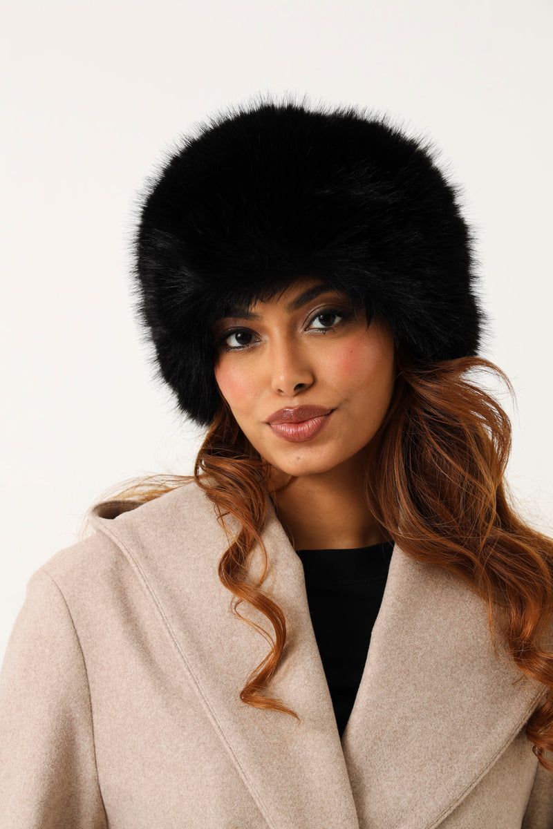 Faux Fur Hat- Black – LEGiT