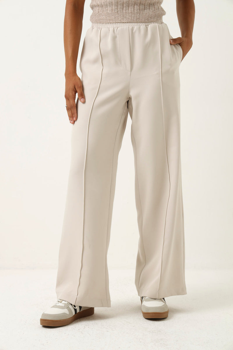 Elasticated Wide Leg Pant - Cream – LEGiT