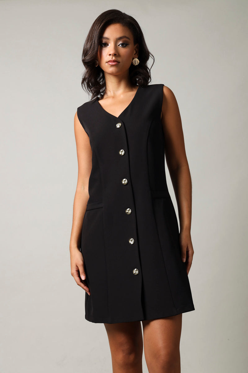 Sleeveless Pinni Dress Black LEGiT Sleeveless Pinni Dress Black LEGiT