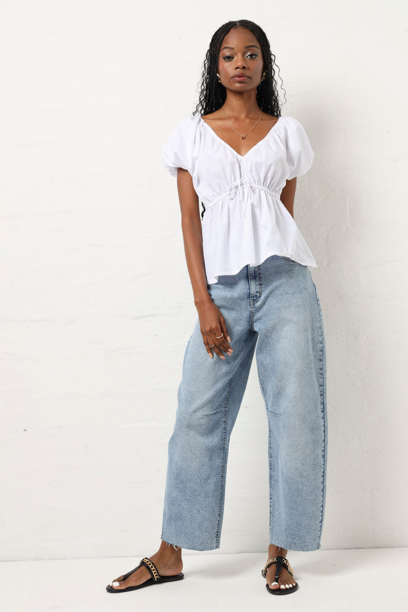【新品】Gypsohila Fit Blouse White シャツ / ブラウス | gypsohila