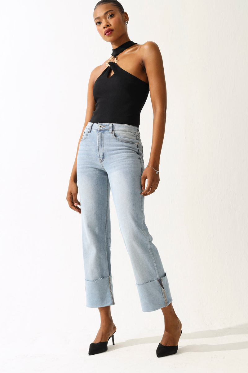 最終価格【yo BIOTOP】rayon bare halter neck Buckle Detail Halter Neck Bodysuit - Black – LEGiT