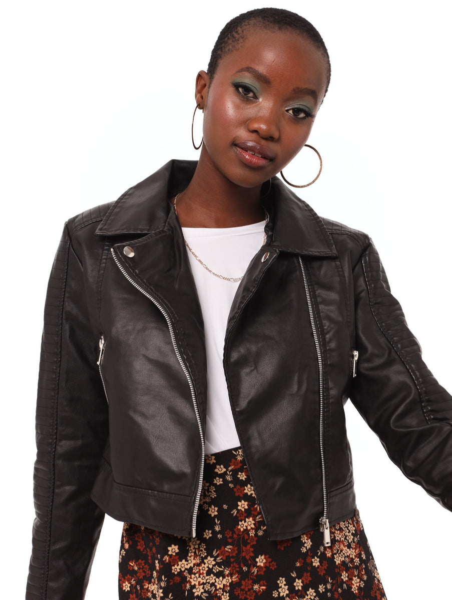 Gold Zips Biker Jacket - Black – LEGiT