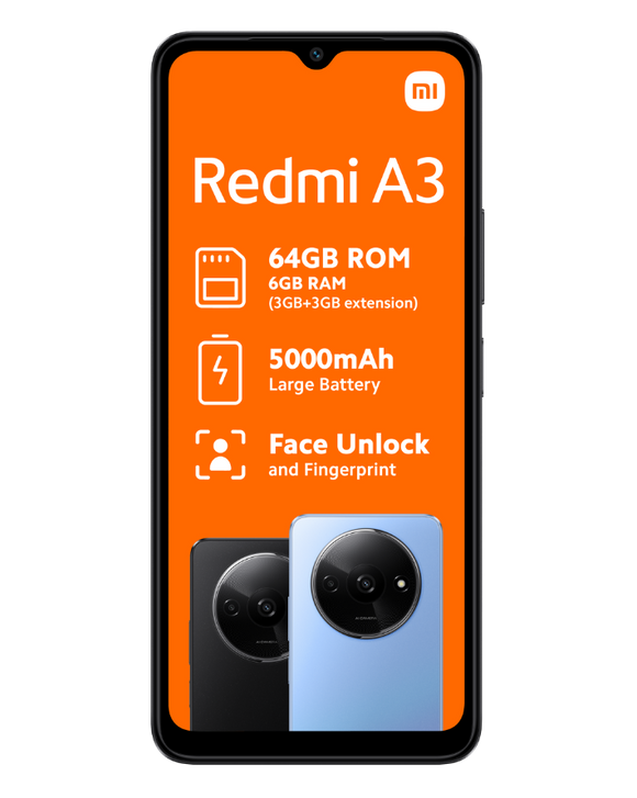 Redmi A3 Dual Sim Blue Cellphone Bundle Cell C