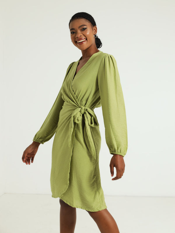 Wrap Textured Dress – LEGiT