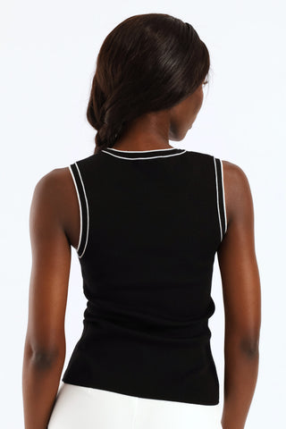 Sleeveless Tank Top - Black