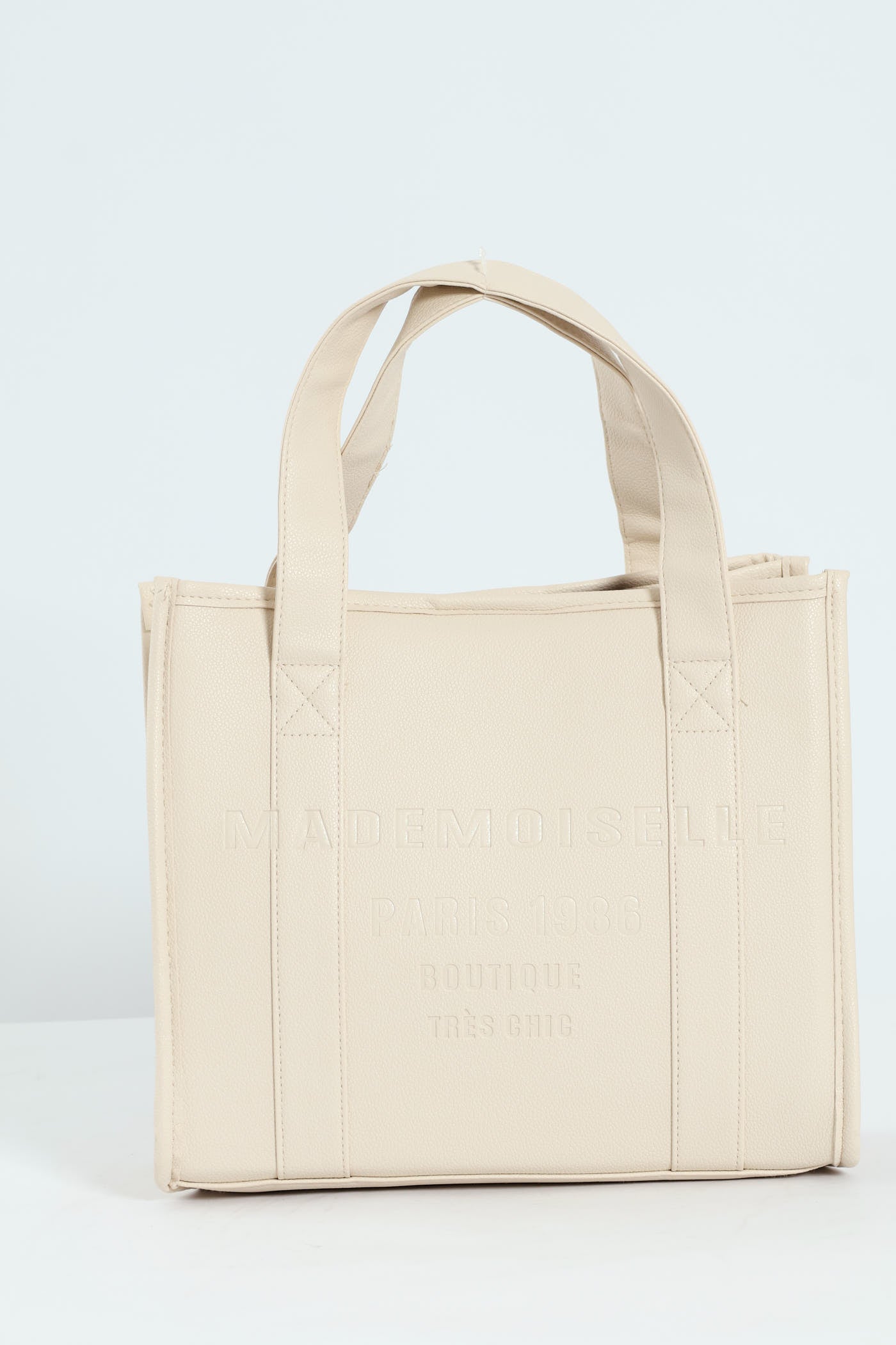 Embossed Everyday Tote Bag Cream – LEGiT