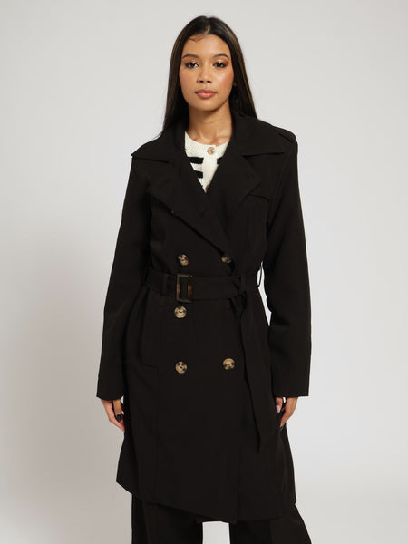 Belted Trench Coat - Black – LEGiT