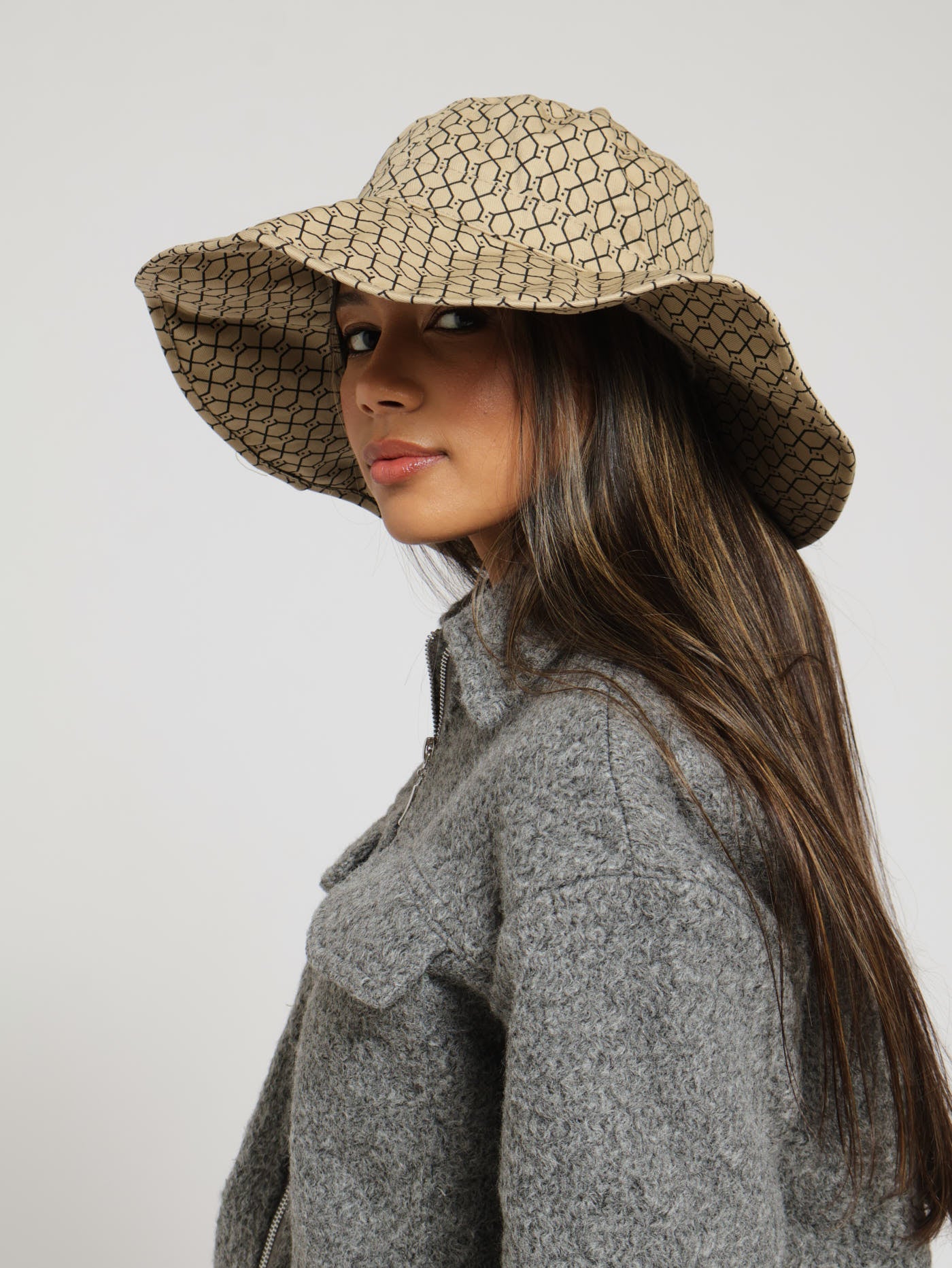 Monogram Long Brim Bucket Hat – LEGiT