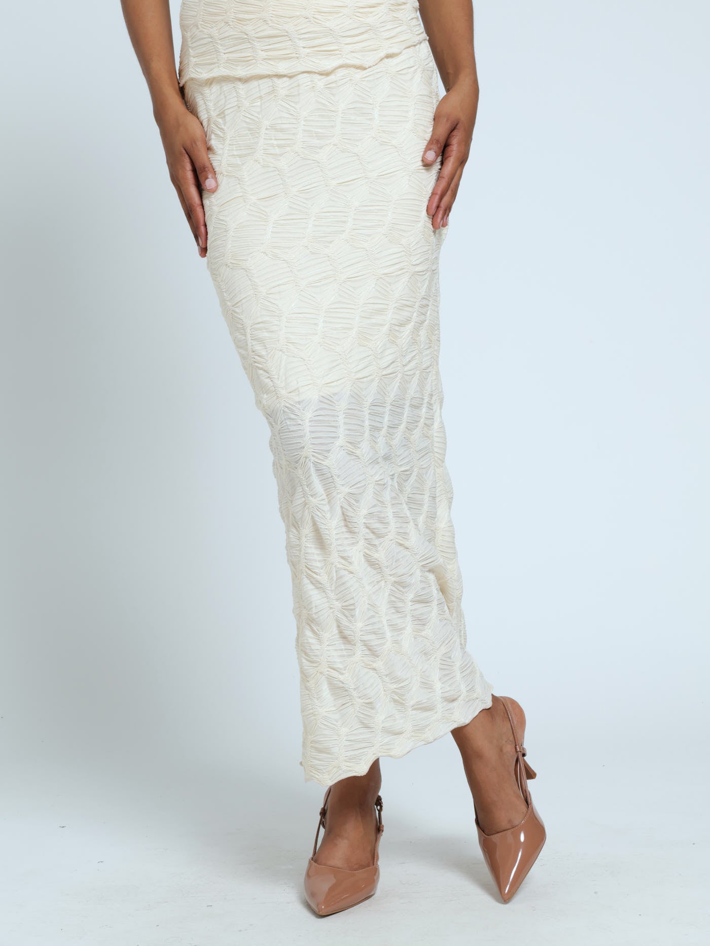 Mesh skirt cream hotsell