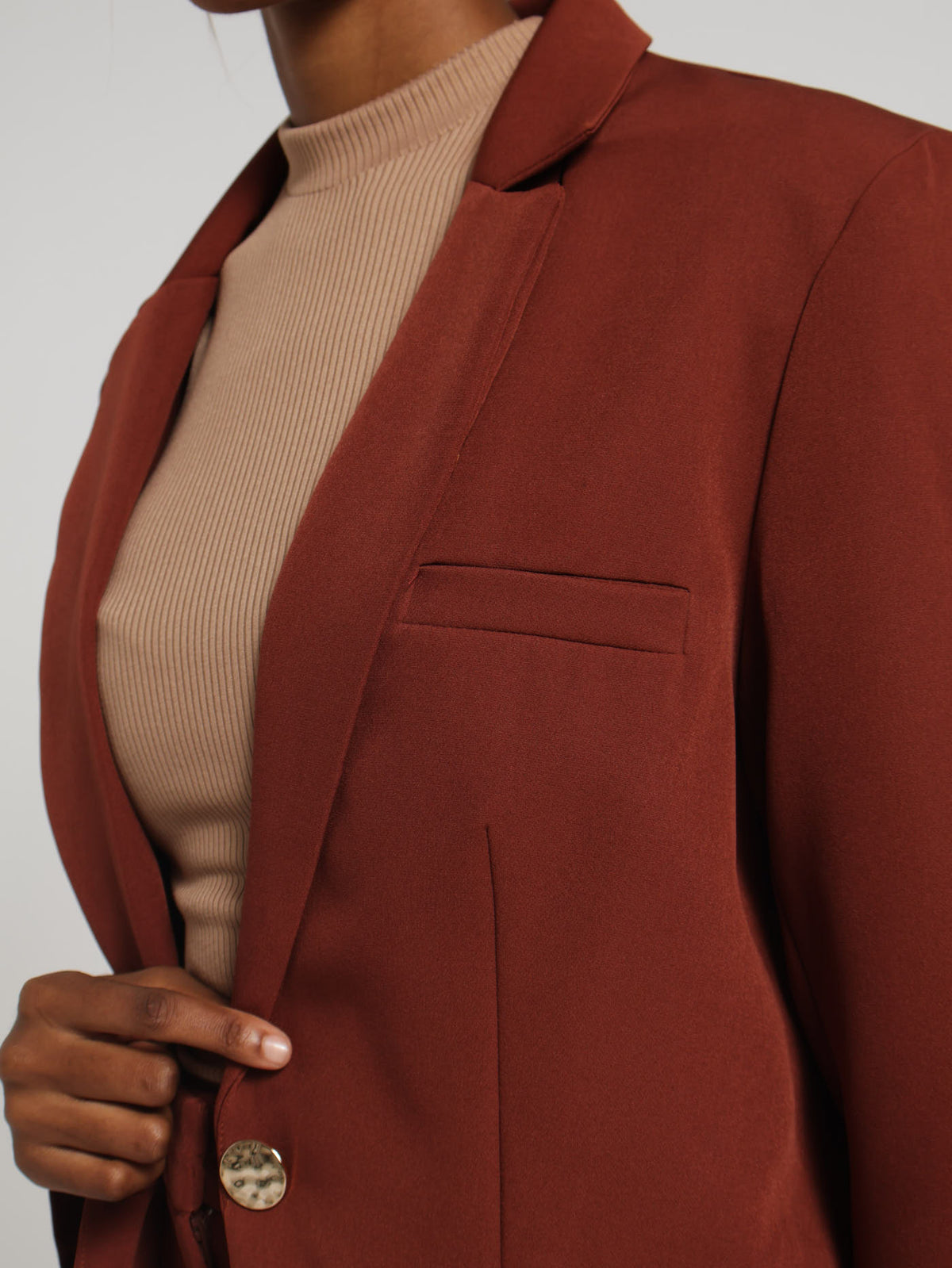 blazer with brown shoes