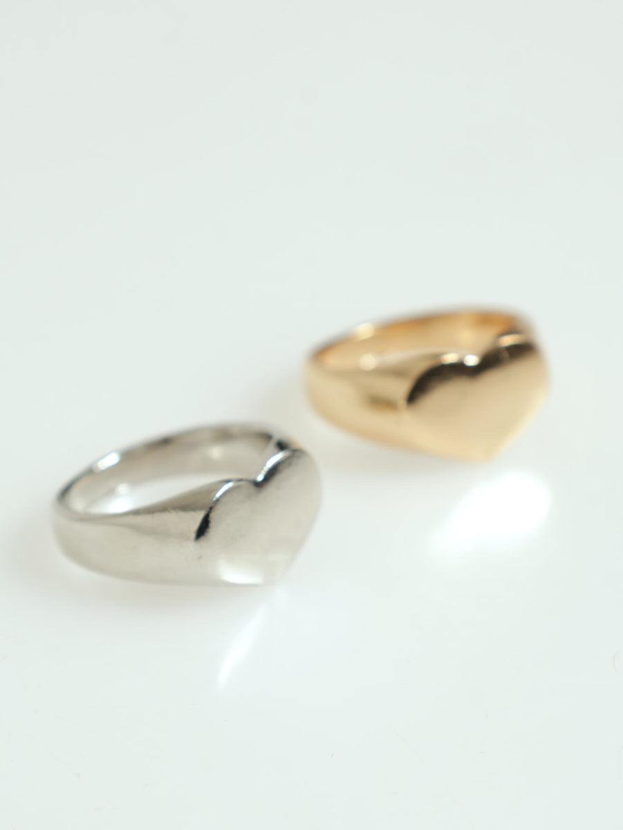 Legit Rings 2 Pack Chunky Glossy Heart Rings – LEGiT