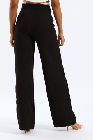 Wide Leg Pants - Black
