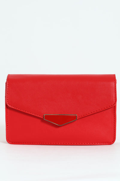 La Gras 240 レッドバックホロ Epoxy Clasp Front Satchel Bag - Red – LEGiT