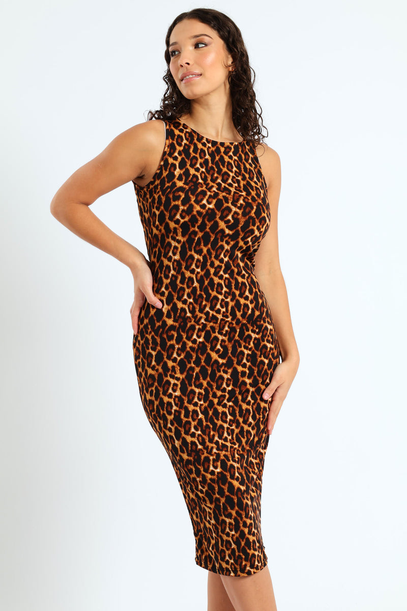 Leopard Printed Bodycon Dress - Animal – LEGiT