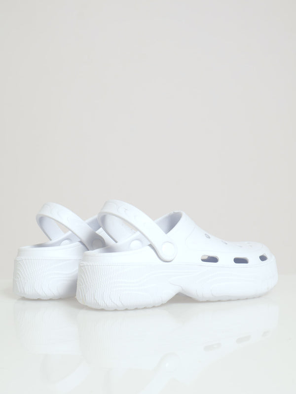 Chunky Platform Eva Bumper Sandal White LEGiT