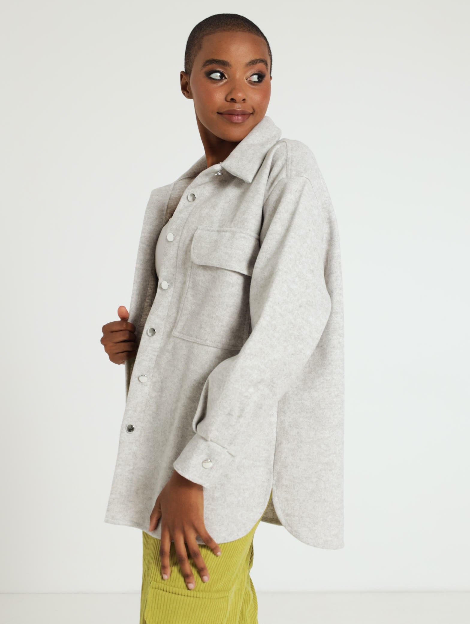 Fancy Button Shacket – LEGiT