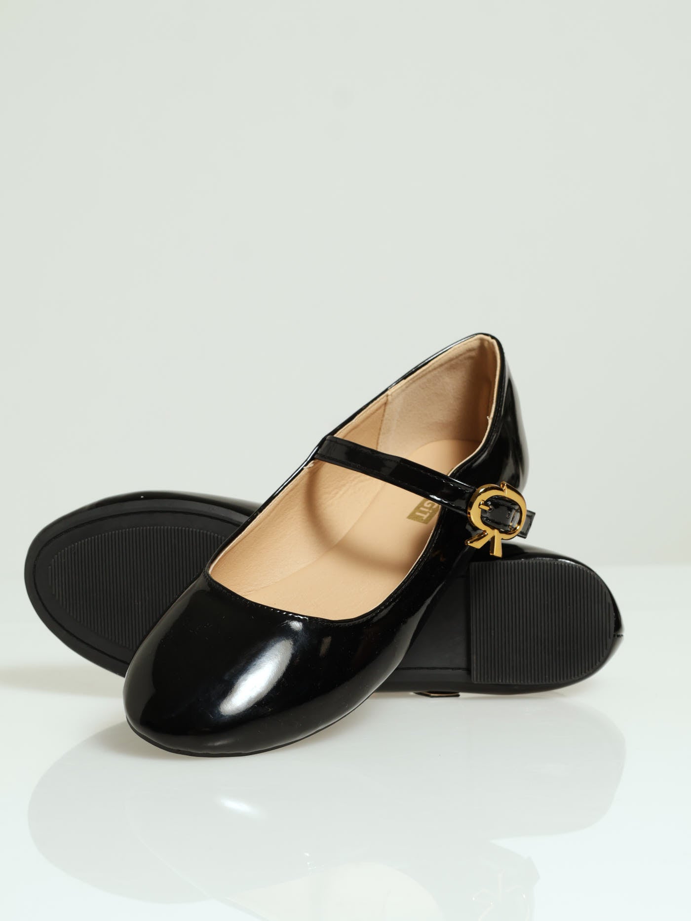 Womens black patent flat shoes discount