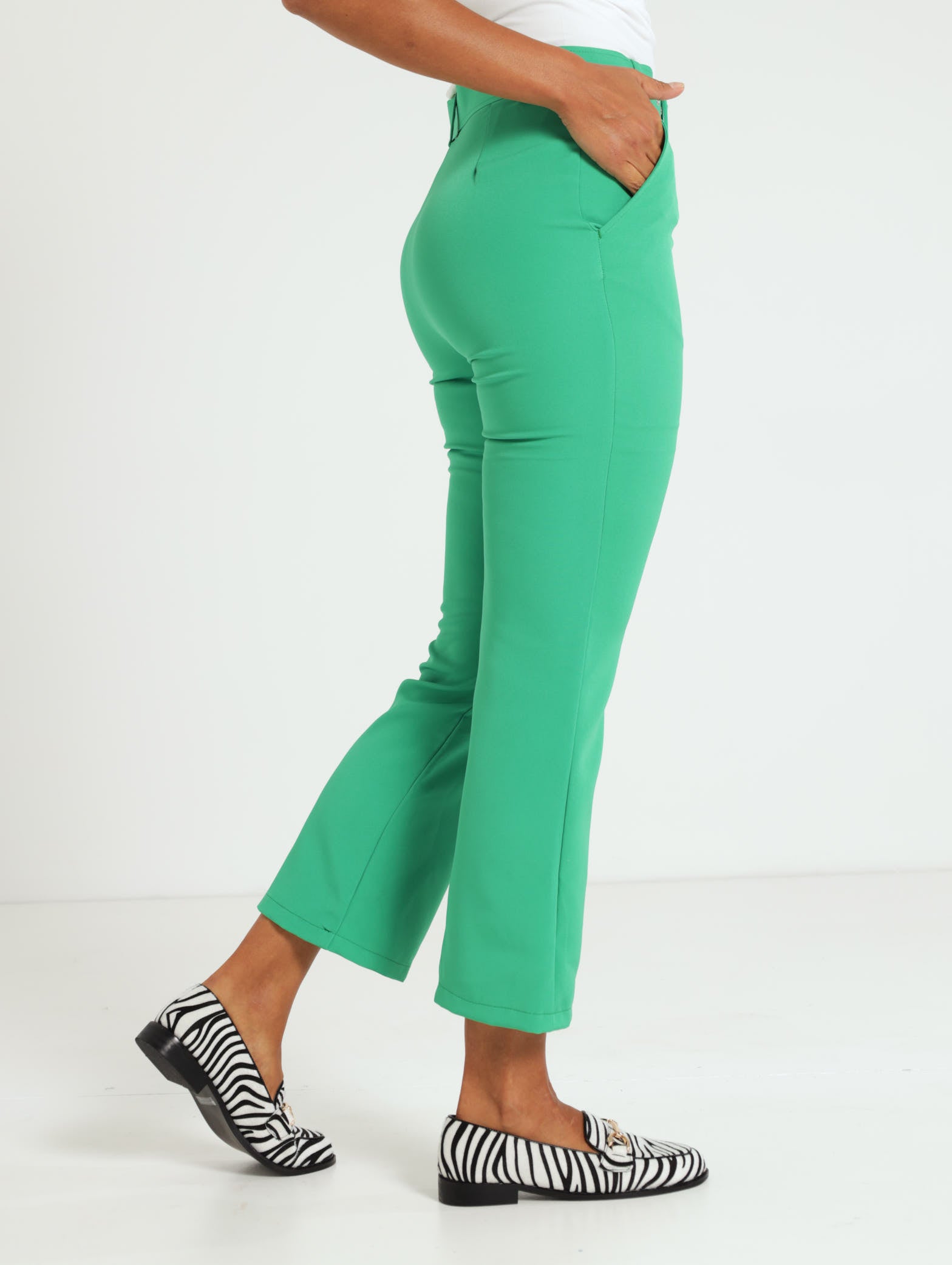 Tall Green Seam Detail Satin Flared Pants | PrettyLittleThing AUS