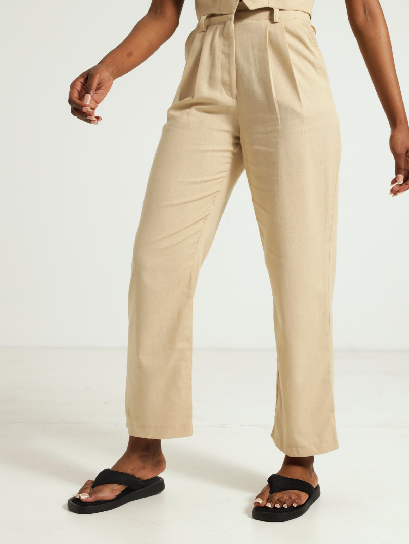Linen Slim Leg Pants
