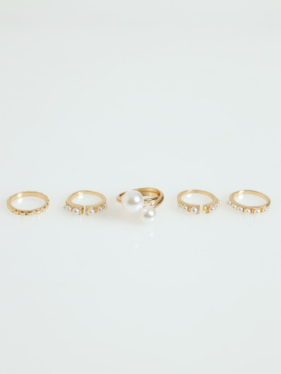 5 Pack Variety Pearl Rings – LEGiT