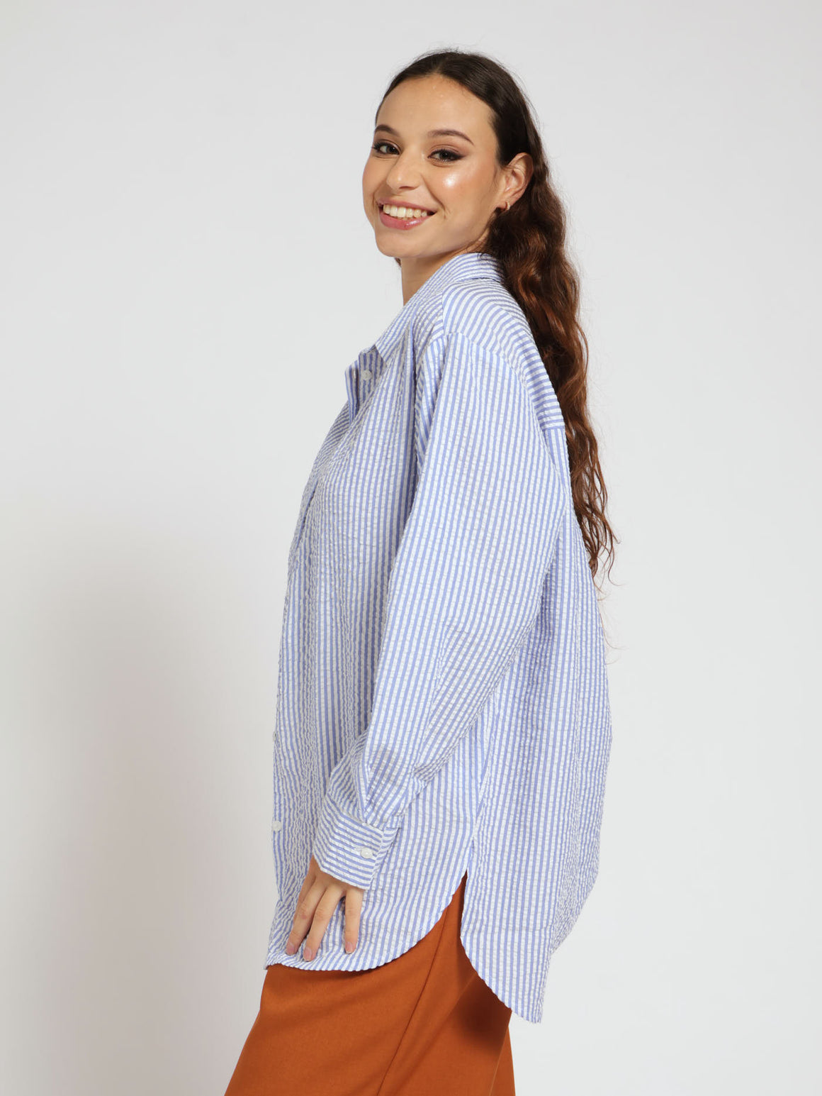 YARN DYE STRIPE LONG SLEEVE TEE main image 1