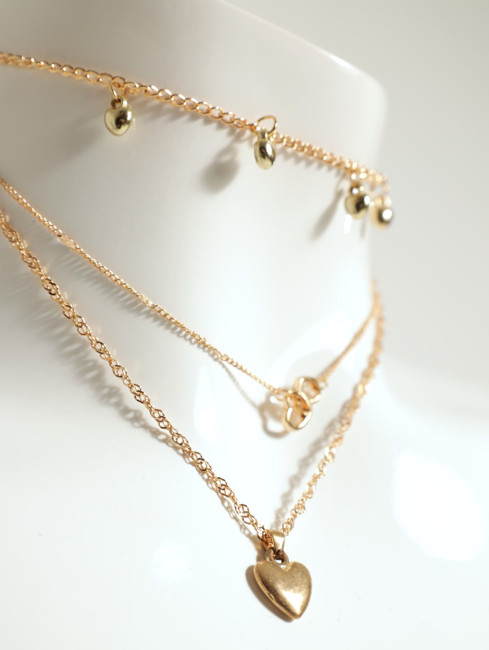 3 Layer Multi & Interlinked Heart Necklace – LEGiT