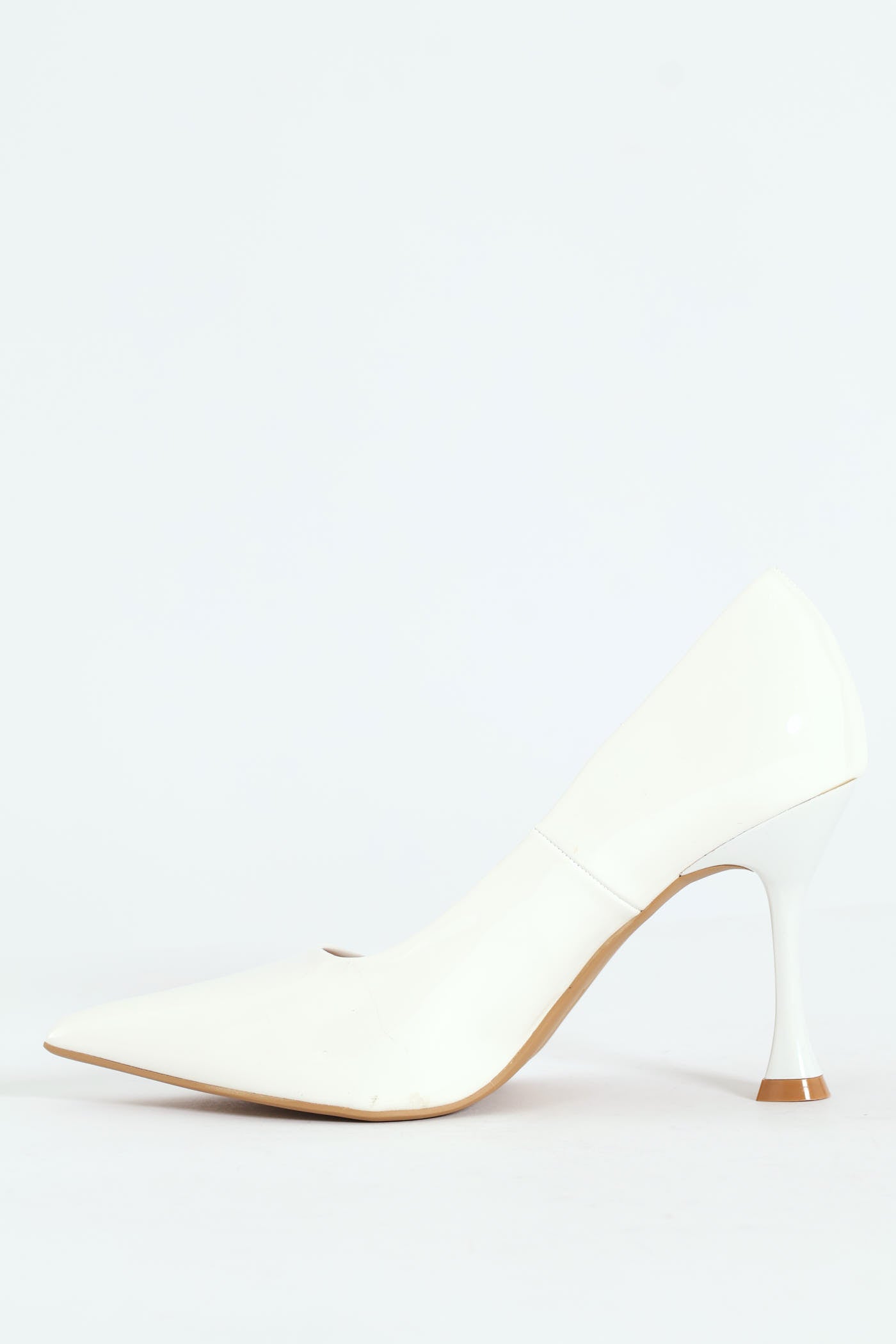 Hi Shaped Stiletto Classic Full Court Patent Heel White – LEGiT