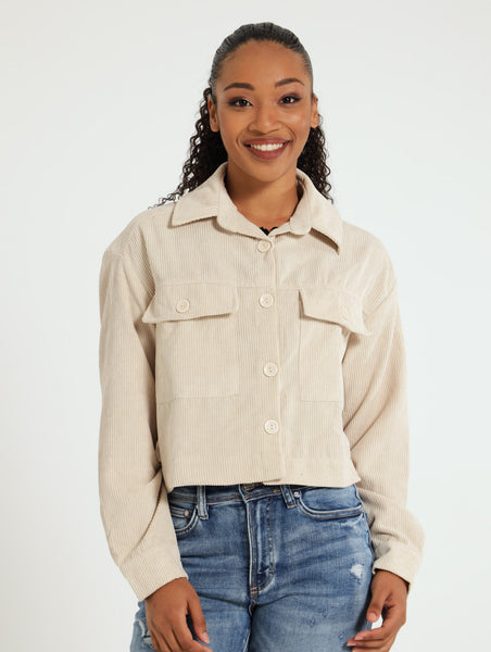 トップス Bargiee CORDUROY BUTTON JACKET Cropped Cord Jacket – LEGiT