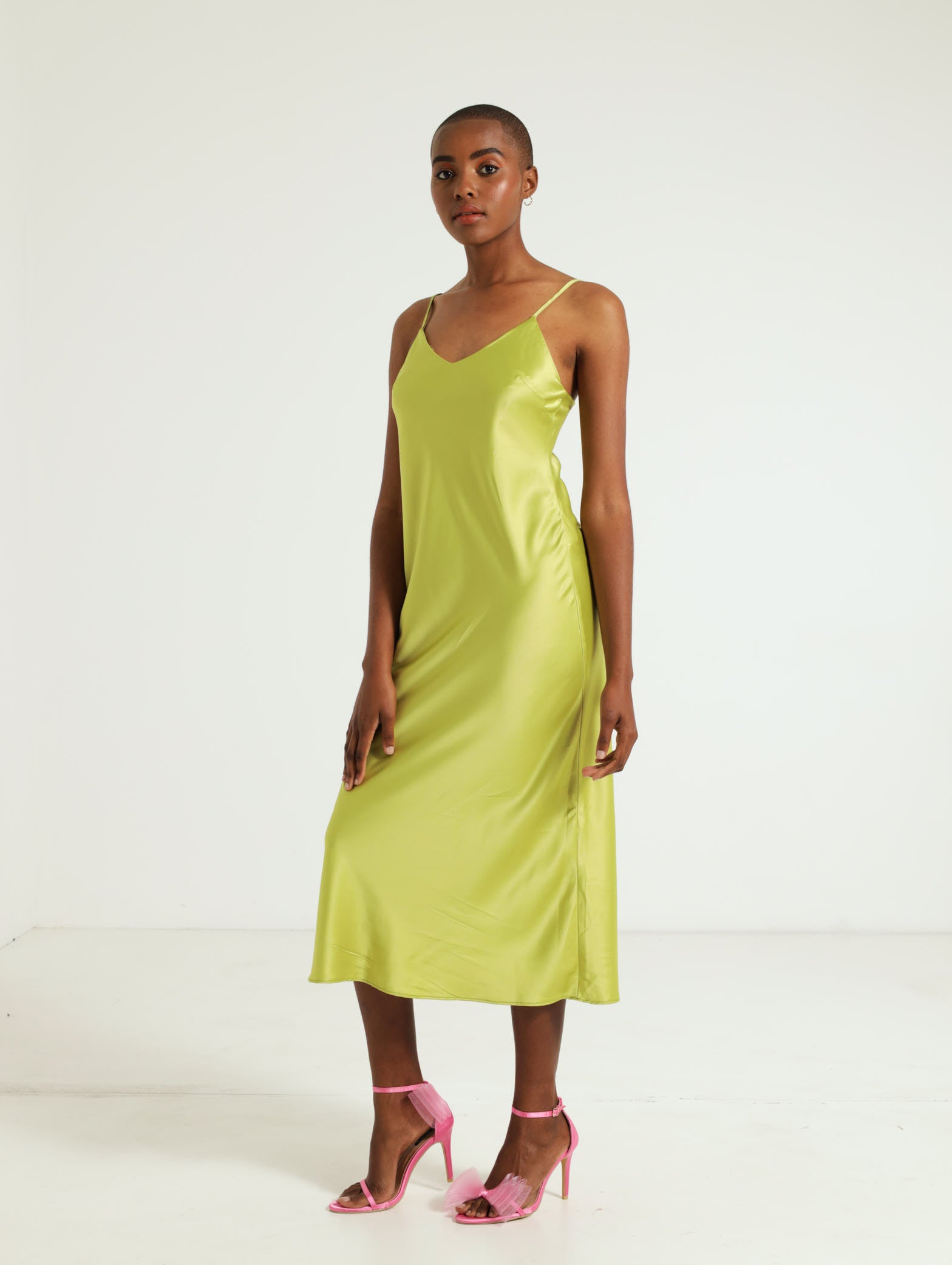 V-Neck Satin Slip Dress LEGiT V-Neck Satin Slip Dress LEGiT