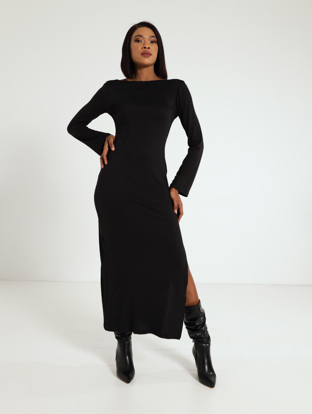 Long Sleeve Knit Maxi Dress – LEGiT