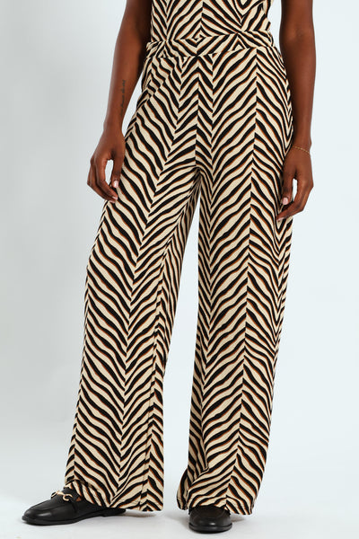 Chevron Print Wideleg Pants - Multi – LEGiT