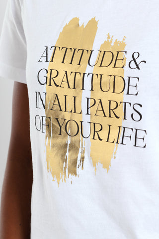 Cotton Oversized Screen Tee - White