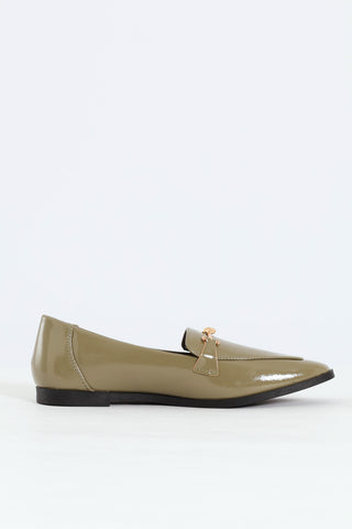 Dainty Knot Trim Classic Loafer - Fatigue