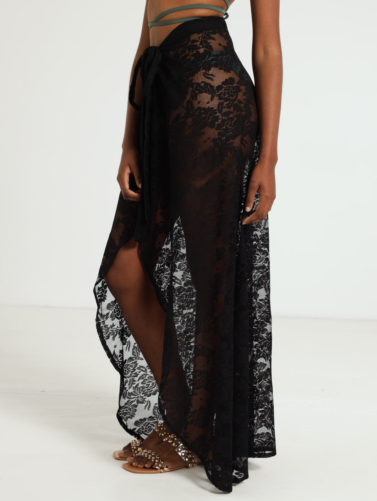 Long Length Lace Wrap Skirt LEGiT