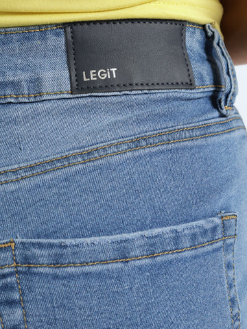 Abraised Rip Knee Skinny Jean - Stonewash