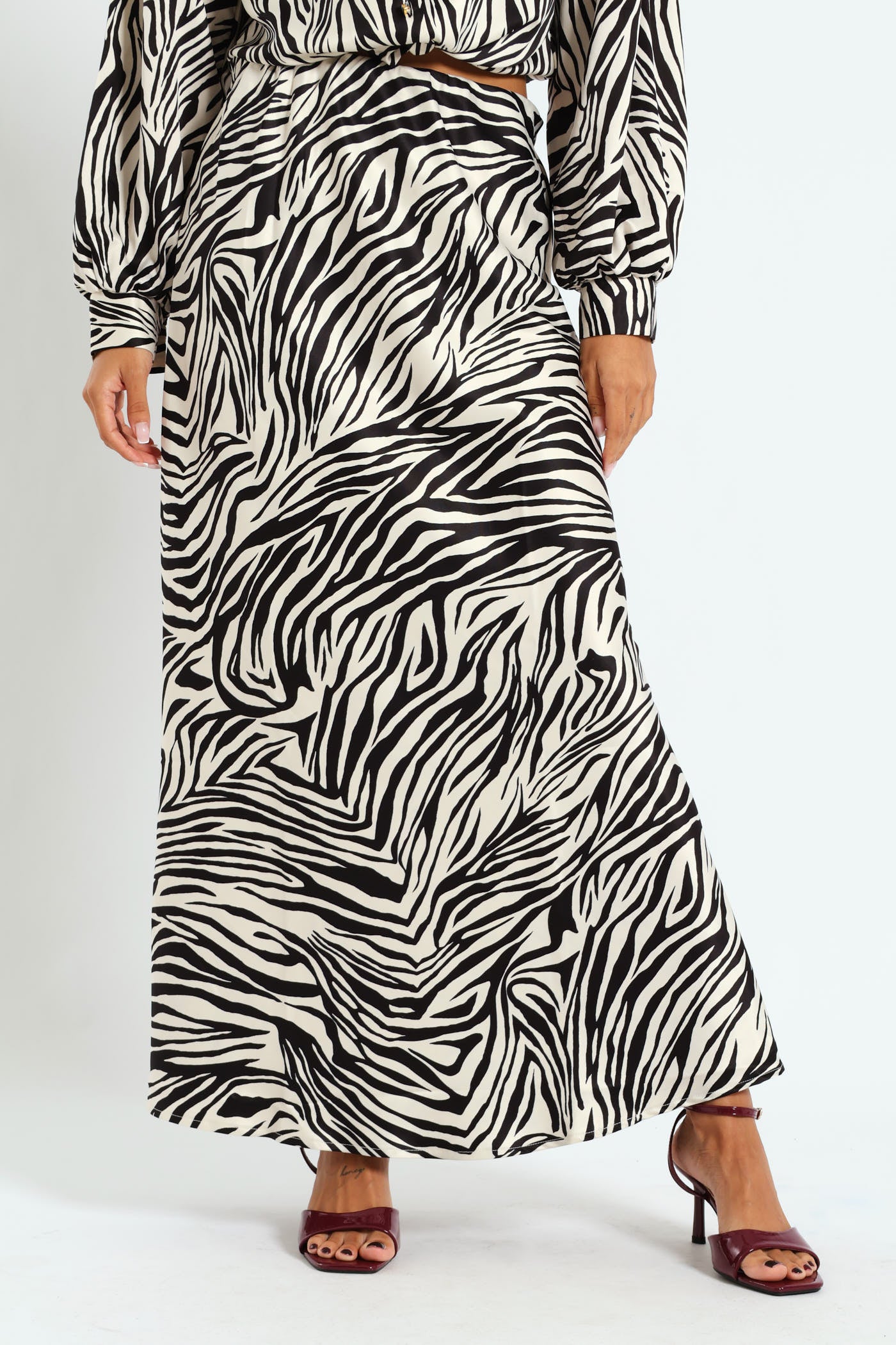 Zebra Print Slip Skirt Black/Cream – LEGiT