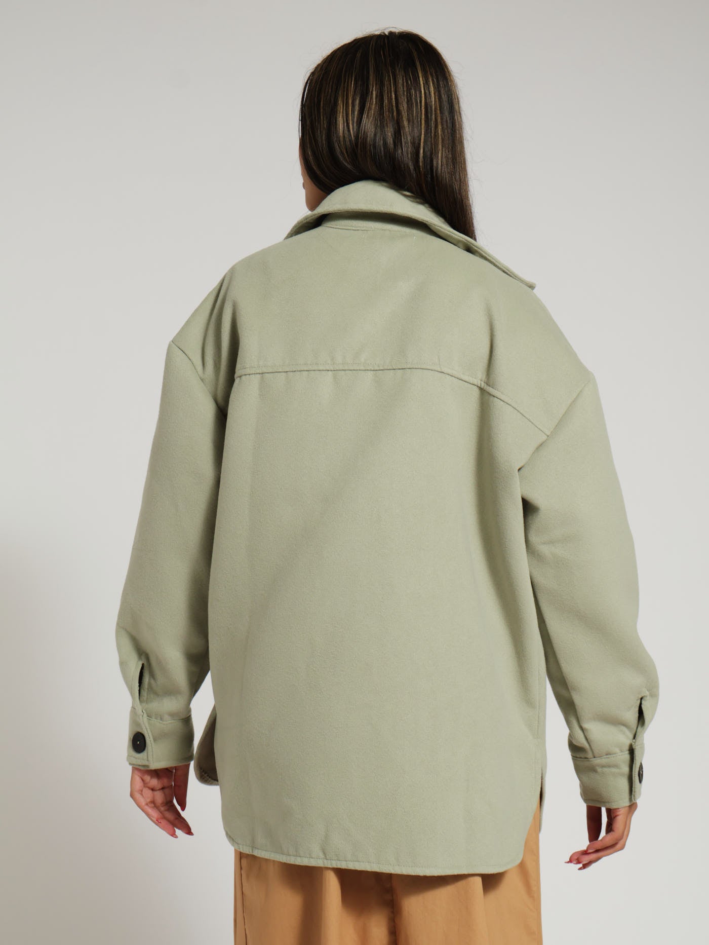 Contrast Button Shacket - Fatigue – LEGiT