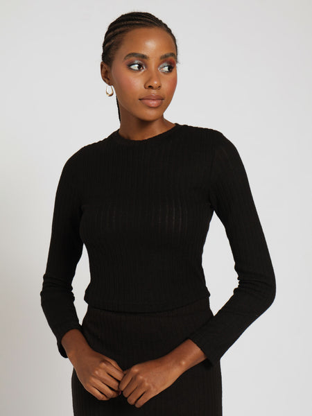 Long Sleeve Ribb Tee - Black – LEGiT