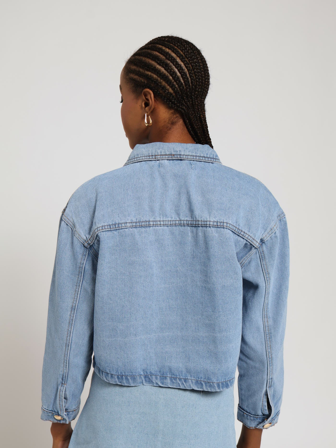 Gold Button Shacket - Stonewash – LEGiT