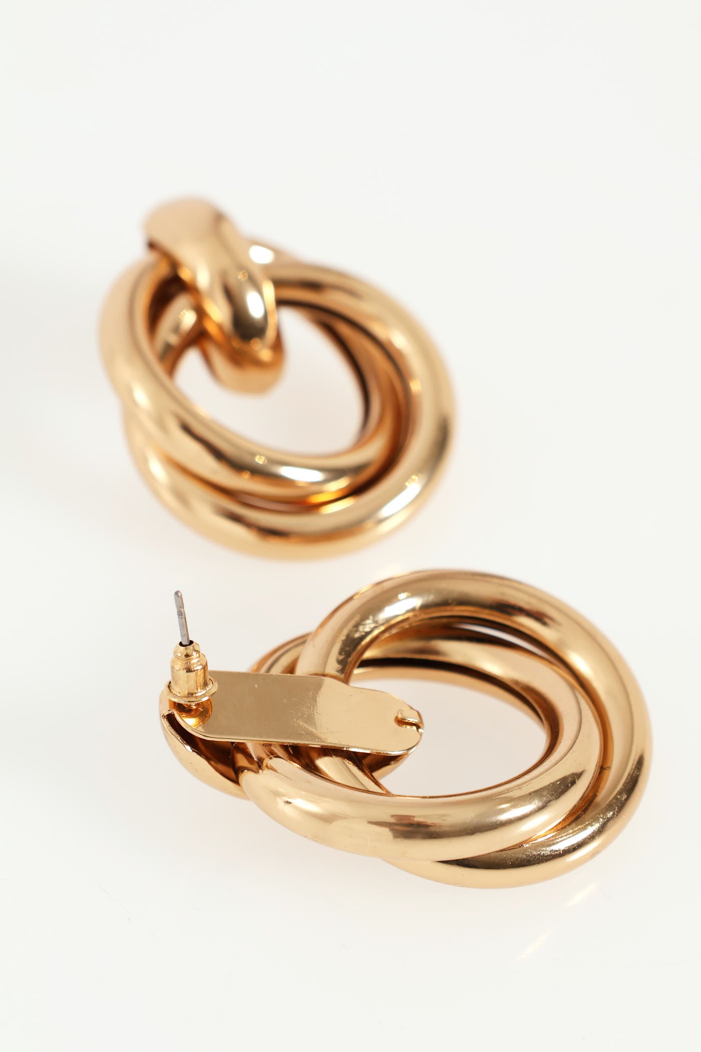 Chunky Double Looped Statement Earrings - Gold – LEGiT