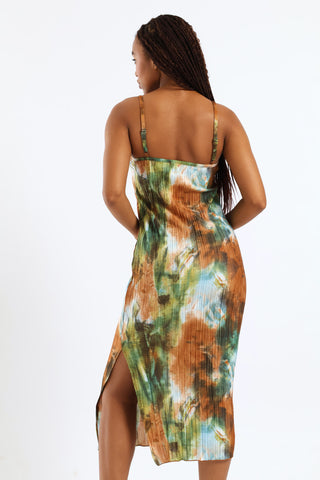 Strappy Bodre Maxi Dress - Multi