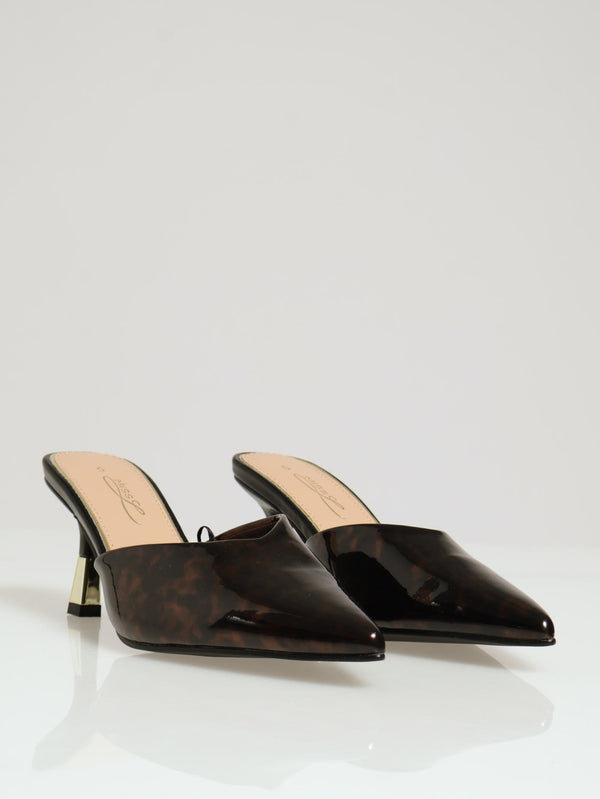 Tortoise Shell Pattern Heels Mid Stiletto Pointy Tortoise Shell Court Heel – LEGiT